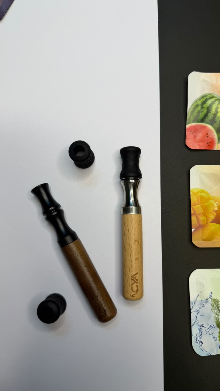NCYA standard mouth tip shown separately and fitted to NCYA Original